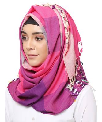 Viscose  Muslim Islamic Fancy Stylish Casual Hijab Scarf For Women Girls 2