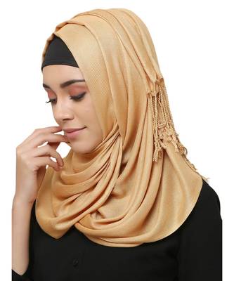 Viscose  Muslim Islamic Fancy Stylish Casual Hijab Scarf For Women Girls 1