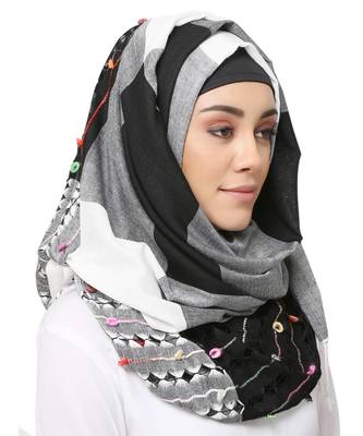 Viscose  Muslim Islamic Fancy Stylish Casual Hijab Scarf For Women Girls 1