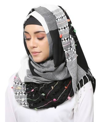 Viscose  Muslim Islamic Fancy Stylish Casual Hijab Scarf For Women Girls 2