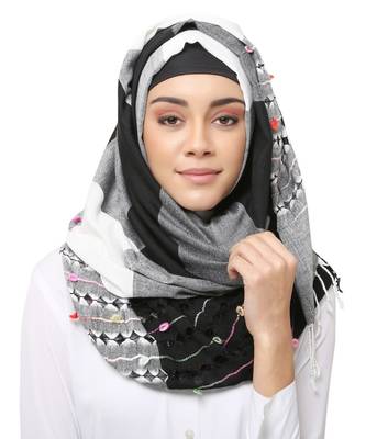 Viscose  Muslim Islamic Fancy Stylish Casual Hijab Scarf For Women Girls 3