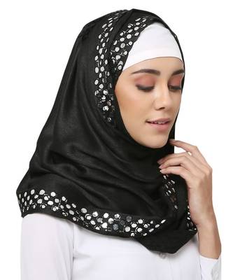 Viscose  Muslim Islamic Fancy Stylish Casual Hijab Scarf For Women Girls 1