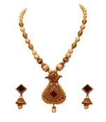 Red gold plated antique gold Copper   Necklace  Pair of Earring