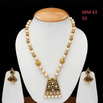 Black gold plated antique gold Copper   Necklace  Pair of Earring 2
