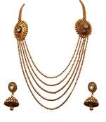 Black gold plated antique gold Copper   Necklace  Pair of Earring