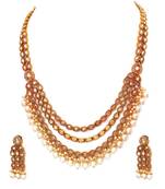 Gold gold plated antique gold Copper   Necklace  Pair of Earring