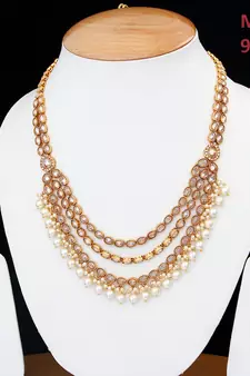 Gold gold plated antique gold Copper   Necklace  Pair of Earring
