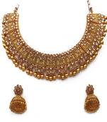 Gold gold plated antique gold Copper   Necklace  Pair of Earring