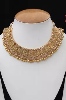 Gold gold plated antique gold Copper   Necklace  Pair of Earring