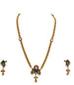 White gold plated antique gold Copper   Necklace  Pair of Earring