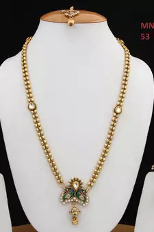White gold plated antique gold Copper   Necklace  Pair of Earring