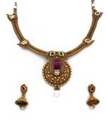 Gold gold plated antique gold Copper   Necklace  Pair of Earring