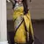 Mustard woven banarasi silk blend saree with blouse