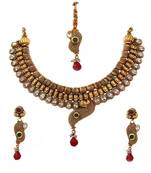 Gold gold plated antique gold Copper   Necklace  Pair of Earring