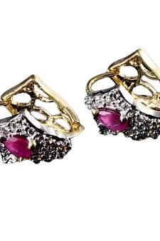 Multicolor kundan antique gold Copper   Pair of Earring
