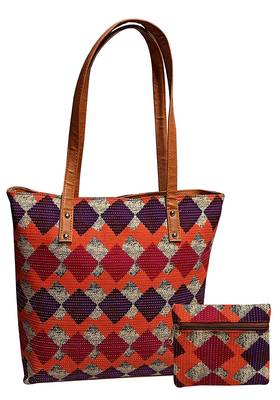 Ffc Stylish Cotton Combo Handbag Bag For Woman And Girls 1
