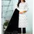 White Printed Cotton Unstitched Salwar Kameez With Dupatta