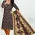 Brown Printed Cotton Unstitched Salwar Kameez With Dupatta