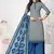 Grey Abstract Print Cotton Unstitched Salwar Kameez With Dupatta