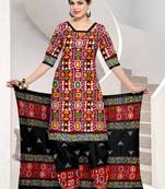 Multicolor Floral Print Cotton Unstitched Salwar Kameez With Dupatta