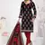 Black floral print cotton salwar