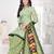 Green Floral Print Cotton Unstitched Salwar Kameez With Dupatta