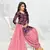 Blue floral print cotton salwar