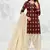 Maroon Floral Print Cotton Unstitched Salwar Kameez With Dupatta