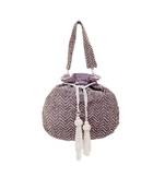 Classic Grey Velvet Potli Bag