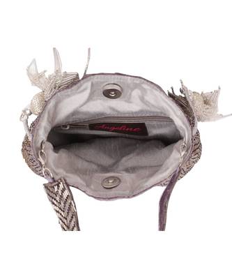Classic Grey Velvet Potli Bag 2