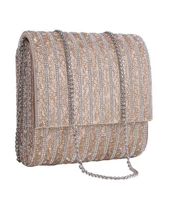 Rose Gold Sling Bag with Glass Work 1