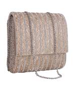 Rose Gold Sling Bag with Glass Work