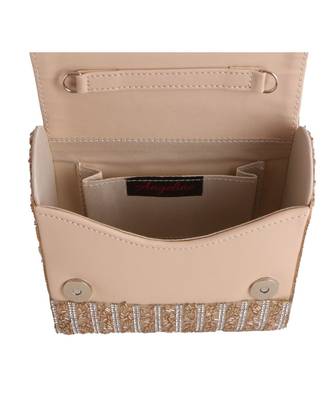 Rose Gold Sling Bag with Glass Work 3