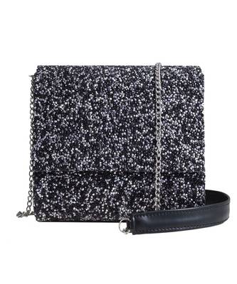Designer Sling Bag with Black and White stone work 1