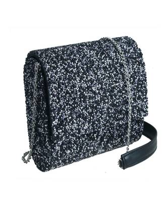 Designer Sling Bag with Black and White stone work 4