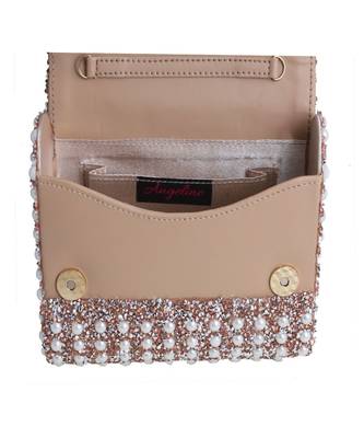 Pearl Studded Rose Gold Sling Bag 3