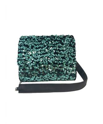 Party wear bottle green sling Bag 1