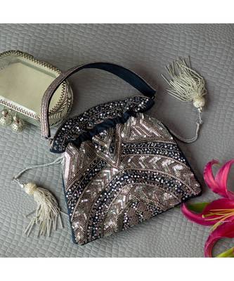 Dark Blue Potli Bag 1
