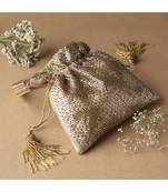 Beige Golden Potli Bag