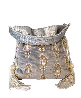 Grey Silver Potli Bag 1