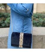 Black Velvet Designer Sling Bag