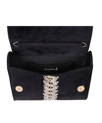 Black Velvet Designer Sling Bag 3