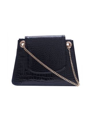 Crocodile design Black Sling Bag 3