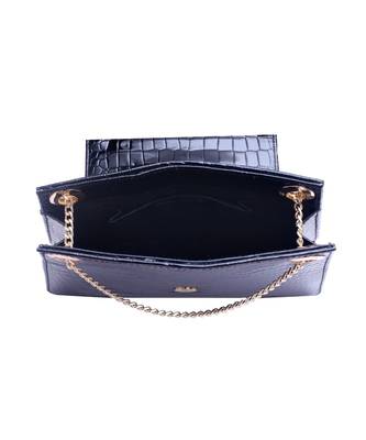 Crocodile design Black Sling Bag 4