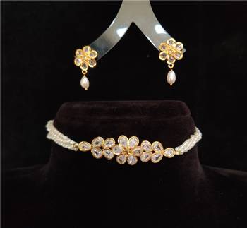 Natural Fresh Water Pearl  Choker Set From Hyderabad With Certificate of Authenticity 1