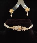 Natural Fresh Water Pearl  Choker Set From Hyderabad With Certificate of Authenticity