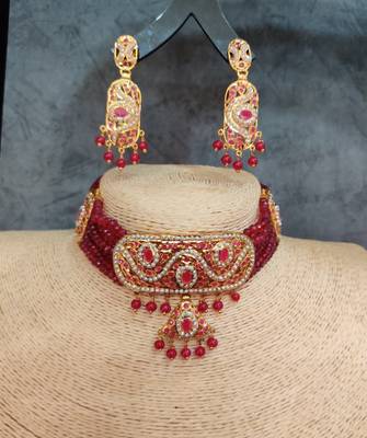 Red cubic zirconia chokers 1