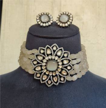 off white cubic zirconia chokers 1