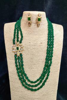 Green cubic zirconia necklace-sets