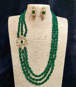 Green cubic zirconia necklace-sets